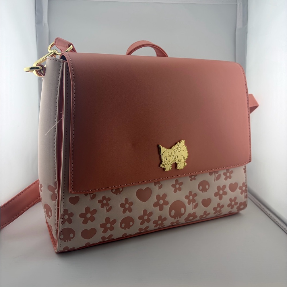 Loungefly Sanrio My Melody & Kuromi Floral Skull Crossbody Purse